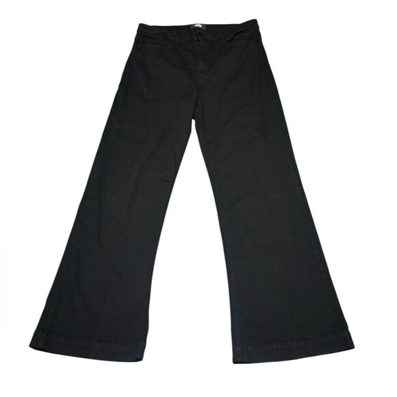 Women’s PAIGE black shadow high waisted Leenah Wide Leg Jean size 32 - Picture 3 of 12